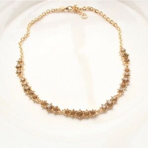 NWT Banana Republic Shimmering Stone Gold Necklace - Adjustable to 21”